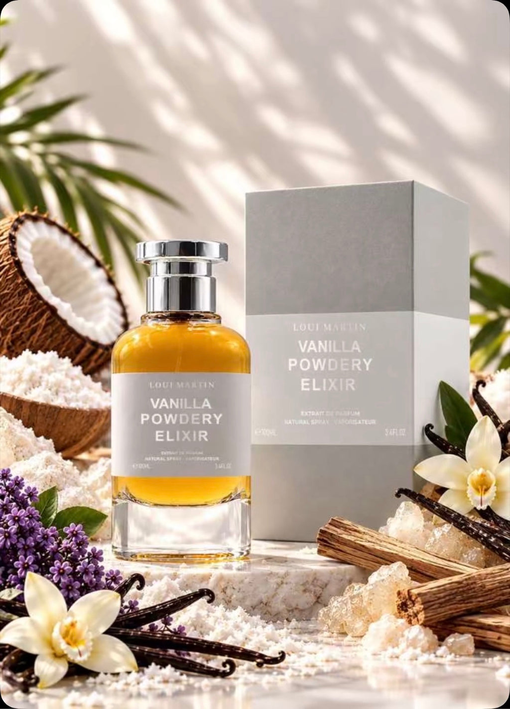 Loui Martin Vanilla Powdery Elixir 100ml avec son coffret