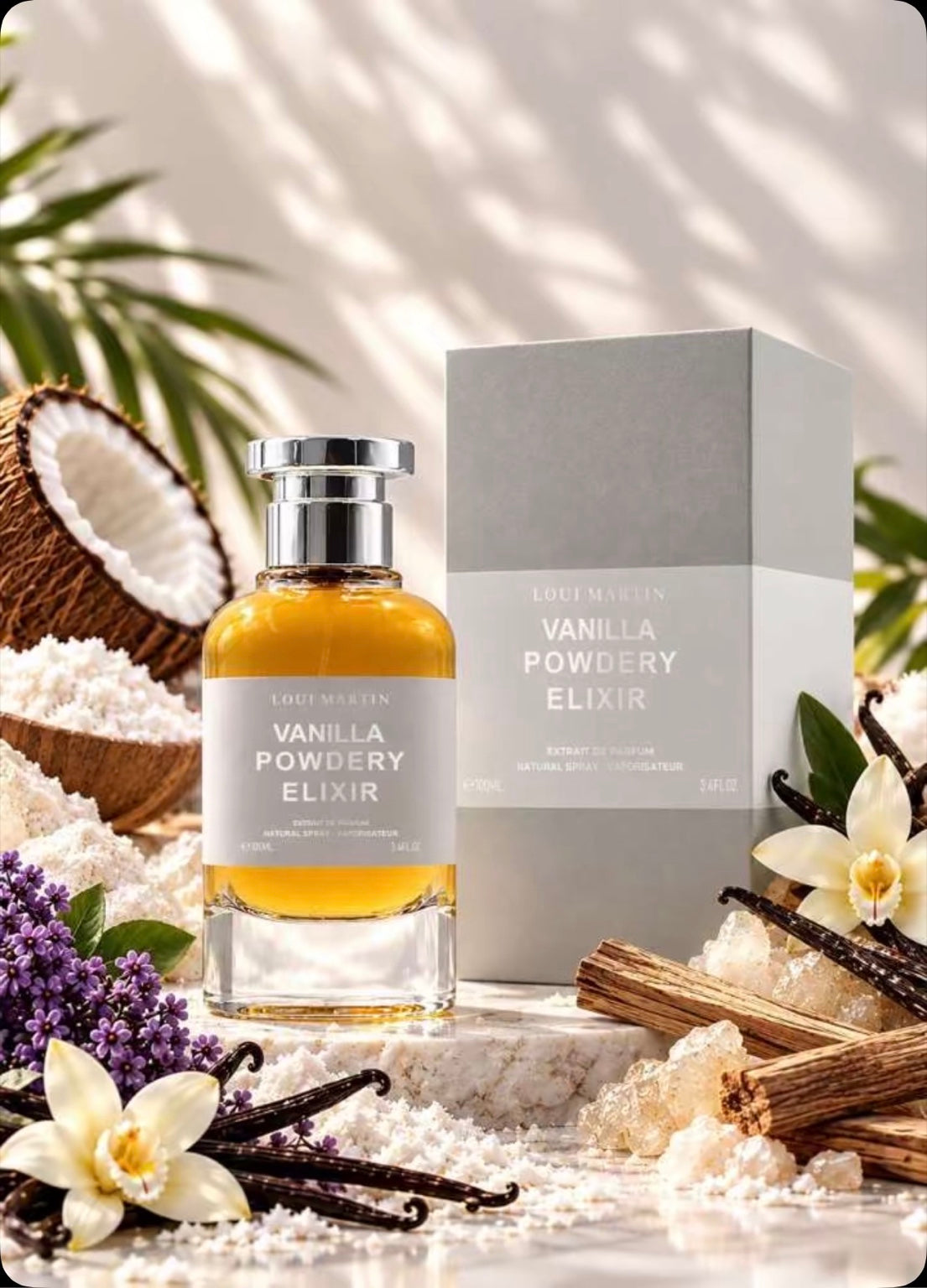 Loui Martin Vanilla Powdery Elixir 100ml avec son coffret